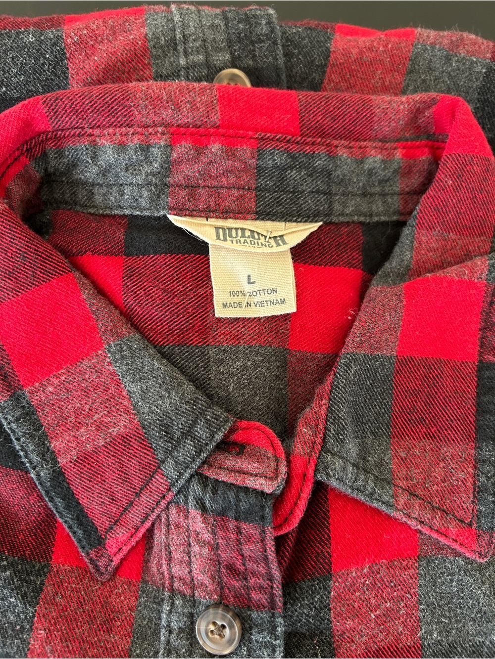 Duluth Trading Co Women’s Red & Gray Buffalo Plaid